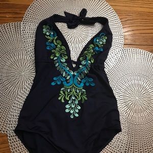 Laundry swimsuit with embroidery.